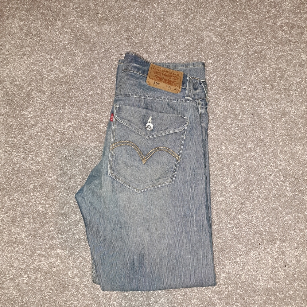 Gray 514 Levy Men's Jeans